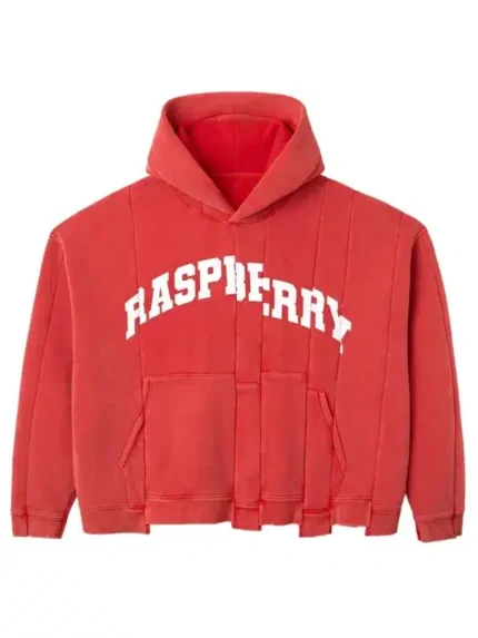 Raspberry Hills Red Spliced Hoodie