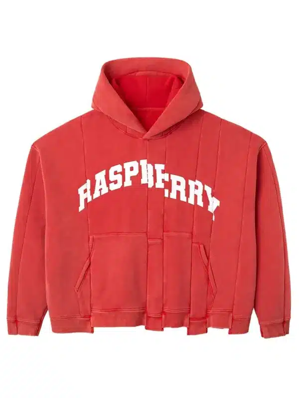 Raspberry Hills Red Spliced Hoodie Raspberry Hills Red Spliced Hoodie