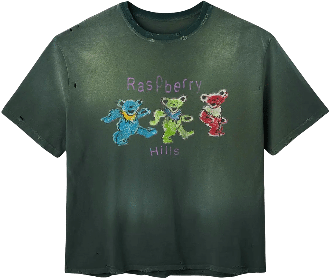 Raspberry Hills Grateful Berry Green Tee Raspberry Hills Grateful Berry Green Tee